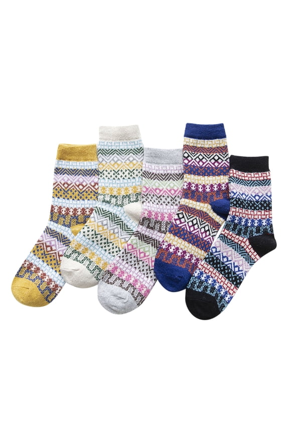 Socks Wool Womens Knit Warm Of Winter Socks 6 Pairs Cold Soft Socks