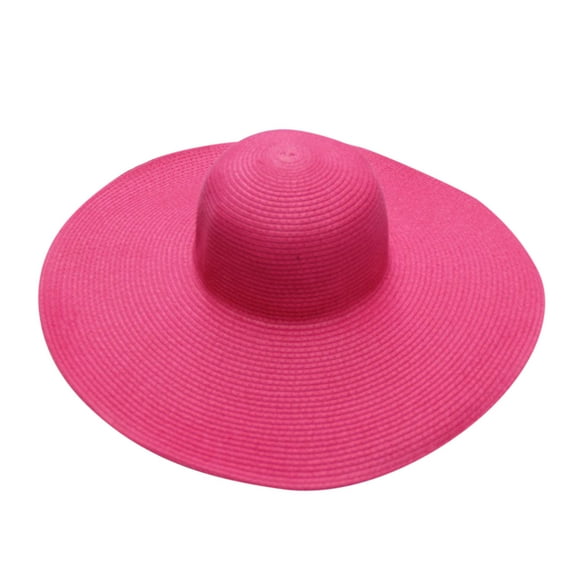 Baberdicy Sun Hats for Women Clearance!Summer Hats for Women Wide Bongrace Women Beach Hat Little Girl Sun Cap Foldable Ladies Hats Wide Brim Protection Hat Hot Pink