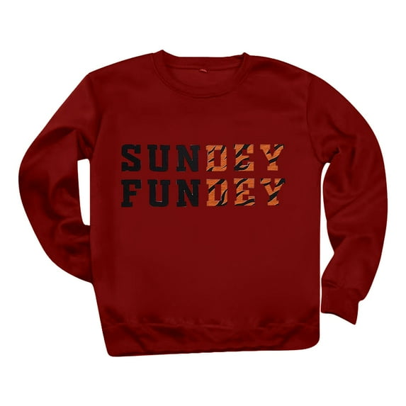 Baberdicy Sweatshirt for Women Game Day Sweatshirt Women Sundey Fundey Sweatshirt Football Season Hoodie Sunday Shirt Crew Neck Pullover Pullover Sweaters for Women Red