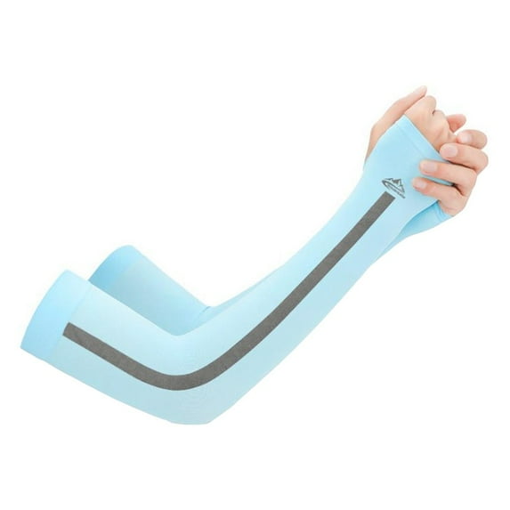 Baberdicy UV Protection Unisex Athletic Arm Sleeves, Polyester Sky Blue, 2 counts