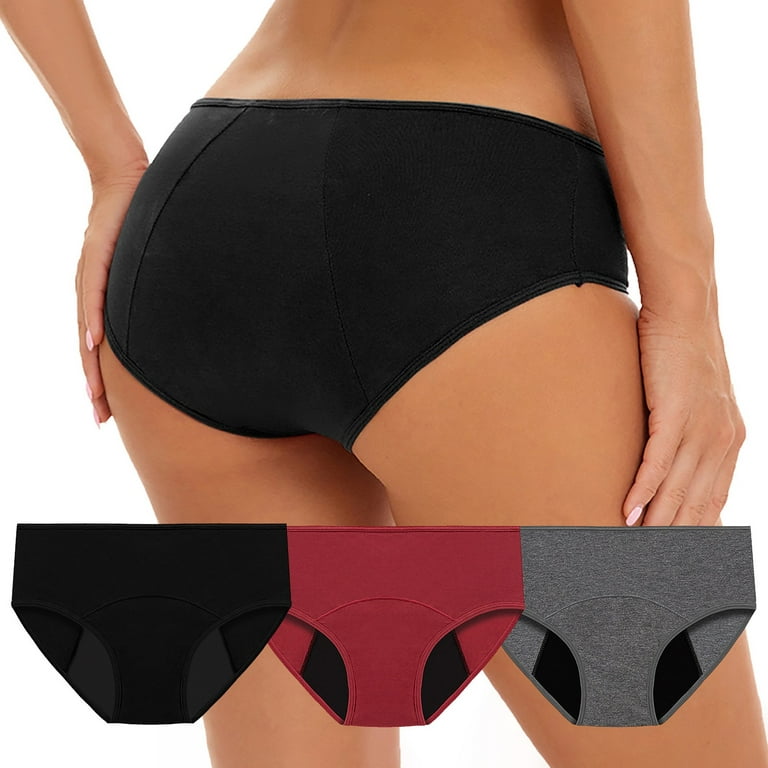 Baberdicy Underwear Women, Women's Solid Color Large Size Leak Proof  Conservative Low Waist Pants Panties for Women 