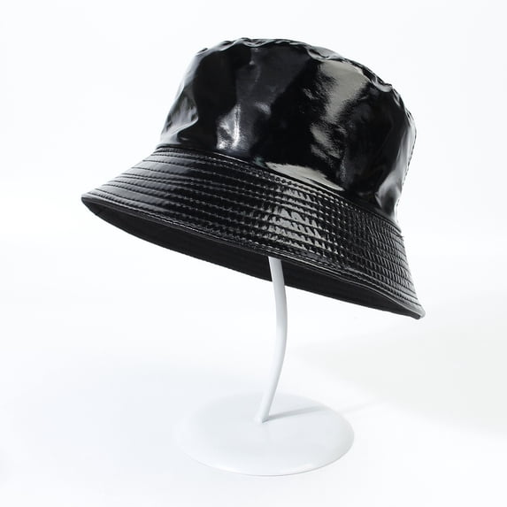 Baberdicy Unisex Fisherman Hat - Reversible Waterproof Design - Foldable Sun Protection - Outdoor Travel - Multi-Color - Bright Leather Color Double Fisherman's Hat Women's Outdoor Black,One Size