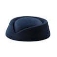 thumbnail image 1 of Baberdicy Unisex Flight Attendant Hat Pillbox Cosplay Cap, Dark Blue One Size, 1 of 2