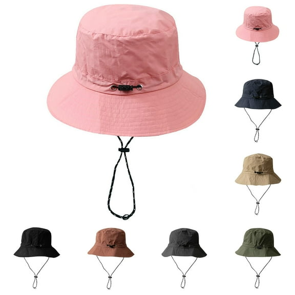 Baberdicy Unisex Portable Foldable Bucket Hat, Waterproof Quick-Dry Sun Hat for Outdoor Travel, Hiking, And Summer Fishing,Coral Fits All – Gift Ready