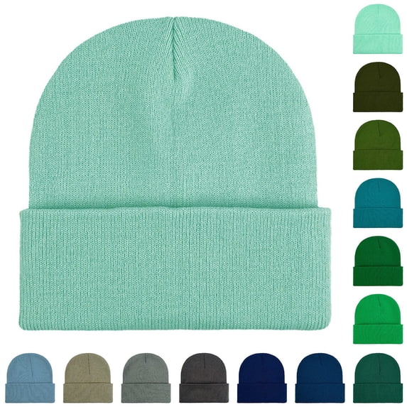 Baberdicy Unisex Ribbed Knit Beanie, Warm Winter Hat for Cold Weather, Stretch Fit Most T1514 S
