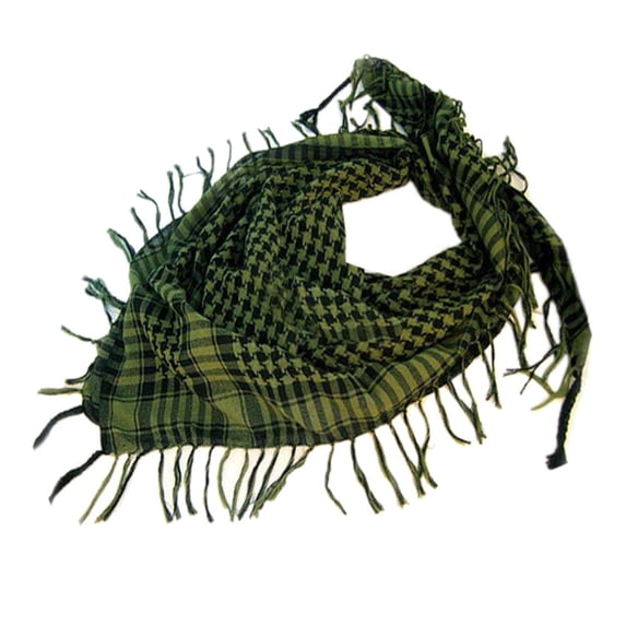 Baberdicy Unisex Scarf - Arab Keffiyeh Design - Lightweight Cotton - Multi-Purpose Wrap - Houndstooth Pattern - 1Pc Unisex Fashion Women Men Arab Shemagh Keffiyeh Green,One Size