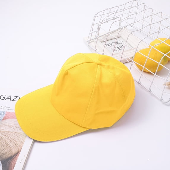 Baberdicy Unisex Snapback Baseball Cap Cotton Polyester, Yellow One Size
