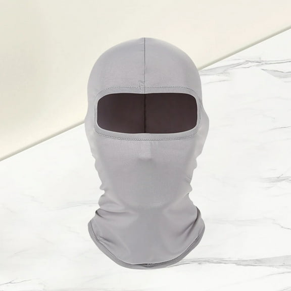 Baberdicy Ice Silk Face Mask - Windproof UV Balaclava, Multi-Sport Neck Gaiter (Cycling/Ski), Grey One Size
