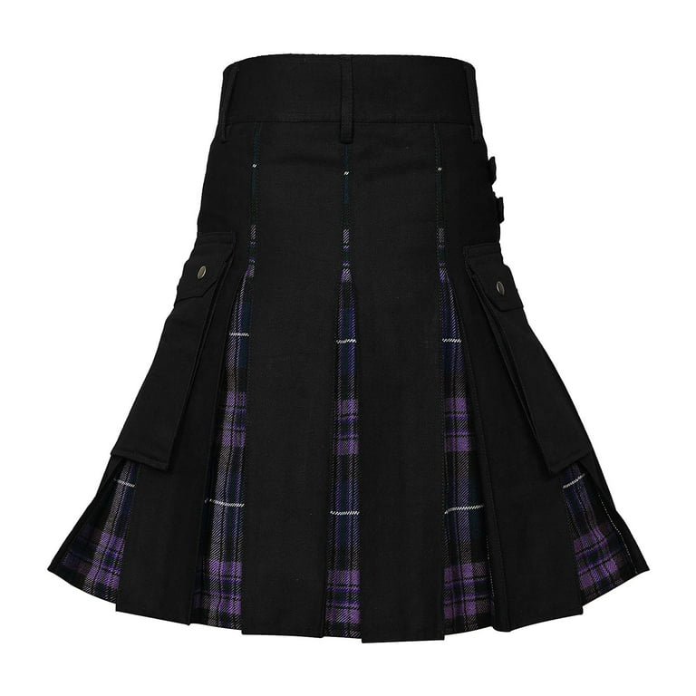 Purple plaid skirt color online
