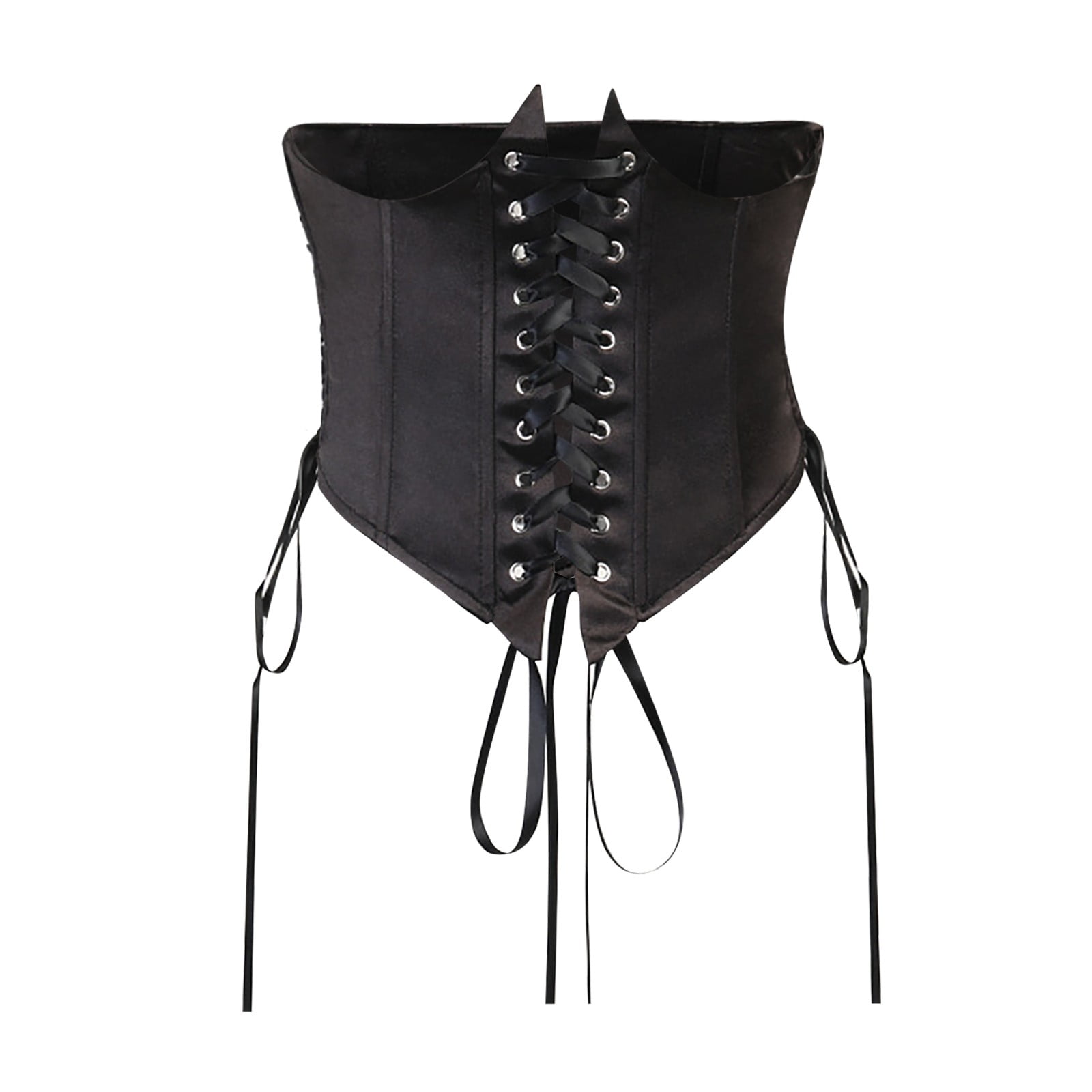 CORSET Belt for Women 12 Shiny Black Black Shiny Corset Belt: Elegant Women main image 2