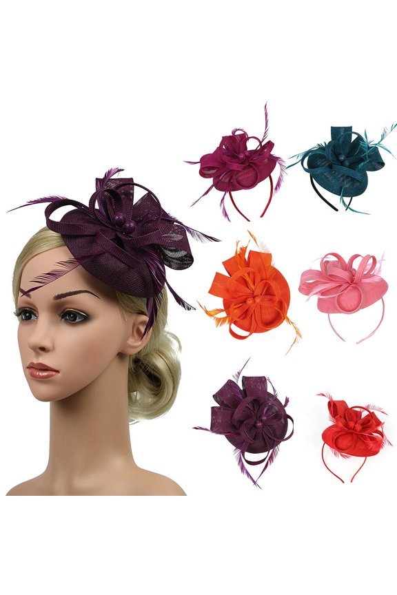 Wedding Feather Fascinator, Handmade Bridal Hair Clip And Headpiece,Purple Fits All – Gift Ready