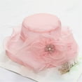 thumbnail image 1 of Baberdicy Wide Brim Beach Hat, Pink Women's Flower Bucket Hat – Foldable Sun Hat for Beach, Weddings & Holidays One Size, 1 of 2