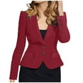 thumbnail image 1 of Baberdicy Winter Coats for Women 2023 Trendy Womens Casual Pocketed Office Blazers Draped Open Front Cardigans Jacket Work Suit Madam Coordinates ( Red L ), 1 of 6
