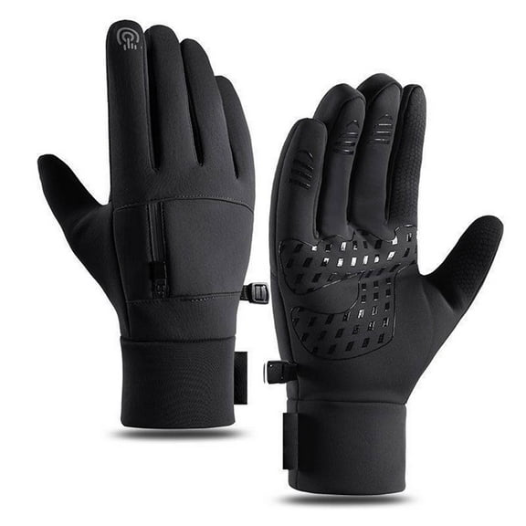 Baberdicy Winter Gloves, Men’S Outdoor Riding Gloves, Warm Touchscreen Work Gloves, Windproof Gloves for Men, Cycling, Labor, Durable & Sensitive, Gifts for Him ( Black)