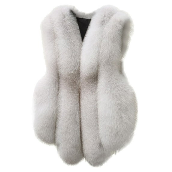 Baberdicy Woman Coat Vest Warm Gilet Size Women's Slim Coat Faux Outwear Vest Plus Women's Coat Sweater Vest White