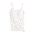 thumbnail image 1 of Baberdicy Women's Basic Camisole Tank Top with Built-In Shelf Bra, Outer Wear Underwear Yoga Sports T Shirt White, Size: S-2Xl, 1 of 4