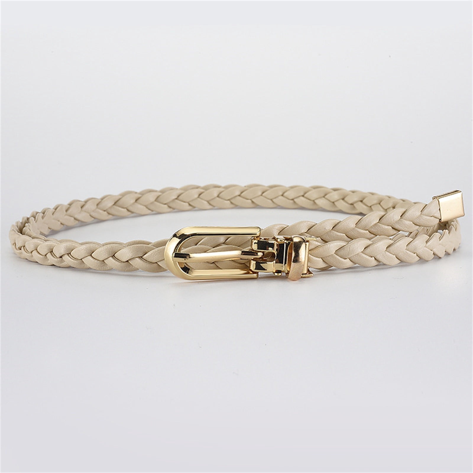 PU Leather Skinny Belt with Gold Buckle - Knot Waist Belt for Dresses Bowtie PU Leather Skinny Belt – SLATE Boutique & Gifts main image 3