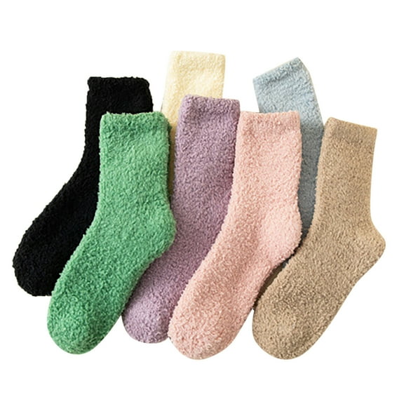 Baberdicy Women's Coral Fleece Socks, Striped Winter Thermal Socks,A Fits All – Gift Ready
