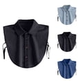 thumbnail image 1 of Baberdicy Women's Detachable Denim Collar, Fake Dickey for Sweaters And Blouses, Button down Black Universal Fit, 1 of 6