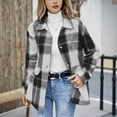 thumbnail image 1 of Baberdicy Women's Flannel Shacket, Thickened Plaid Long Sleeve Shirt Jacket for Casual Style , Plaid Flannel Shacket, Fleece-Lined Fall Shirt, Casual Outdoorshirt Black L, 1 of 4