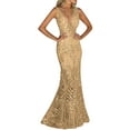 thumbnail image 1 of Baberdicy Women's Formal Dresses Womens Evening Dress Gold Prom Dress Bling Mermaid Sequined Ladies Long Sleeveless Formal Wear Gowns Formal Dress Gold, Size:S-2Xl, 1 of 8