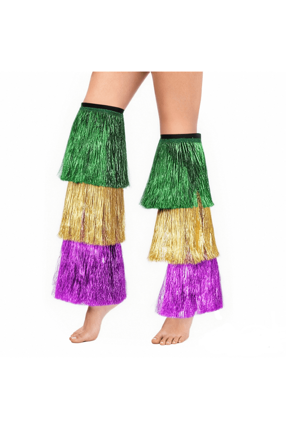 Women's Furry Leg Warmers, Sequin Glitter Boot Covers for Carnival Party Costume Pink Universal Fit