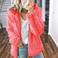 thumbnail image 1 of Baberdicy Women's Hooded Plush Coat, Thick Fleece Winter Jacket, Snow Days & Outdoor Market , Thick Plush Hooded Coat, Winter Fuzzy Jacket, Warmth Layer Pink L, 1 of 5