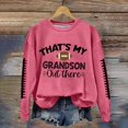 thumbnail image 1 of Baberdicy Women's Hoodless Hoodie Women's That's My Grandson Out There Football Lover Casual Sweatshirt, Pullover Sweatshirts for Women Hot Pink Xxl, 1 of 9