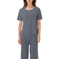 thumbnail image 1 of Baberdicy Women's Ice Silk Pajama Set - Lightweight Cooling Sleepwear for Summer Blue Xxl, Women's Summer Thin Cold Ice Home Clothes, 1 of 4