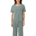 thumbnail image 1 of Baberdicy Women's Ice Silk Pajama Set - Lightweight Cooling Sleepwear for Summer Green Xl, Women's Summer Thin Cold Ice Home Clothes, 1 of 4