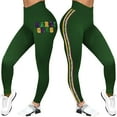 thumbnail image 1 of Baberdicy Women's Mardi Gras Leggings Stretchy Graphic Printed Fancy Sports Fitness Workout Yoga Stretchy Pants Green Polyester, Spandex, 1 of 5
