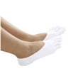 thumbnail image 1 of Baberdicy Women's Mesh Toeless Liner Socks with Silicone Grip - Summer Invisible Anti-Slip Ankle Socks, Breathable No-Show, White One Size, 1 of 1