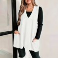 thumbnail image 1 of Baberdicy Women's Pocket Knit Vest, Multi-Color Sleeveless Coat, Utility Layer & Errands , Multi-Pocket Knit Vest, Solid Sleeveless Coat, Utility Layer White M, 1 of 5