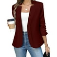 thumbnail image 1 of Baberdicy Women's Slim Fit Blazer, Business Casual Long Sleeve Open Front Jacket , Tailored Business Blazer, Open-Front Suit Jacket, Office Layer Red2 Xxl, 1 of 5