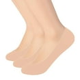 thumbnail image 1 of Baberdicy Women's Socks 3-Pair - No Show Silicone Grip - Ultra Thin Breathable - Sports/Leisure - Anti-Slip Heel - Summer Invisible Beige,One Size, 1 of 3