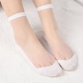thumbnail image 1 of Baberdicy Women's Socks, Everyday Ankle Socks, Solid Color Basic Stockings, Sheer Glass Socks for Women, Daily Wear, Office, Comfortable Fit, Non-Slip, Essentials ( White), 1 of 3
