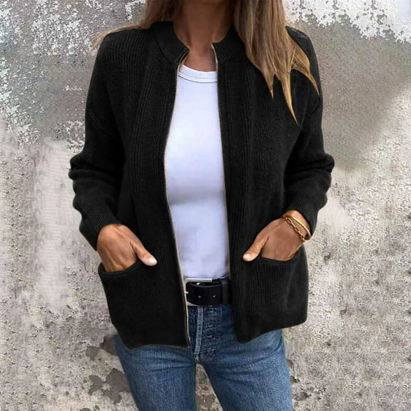 Baberdicy Women's Soft Knit Cardigan, Long Sleeve Open Front Lightweight Sweater Wrap , Soft Knit Cardigan, Open-Front Duster, Lounge Sweater Coat Black 3Xl