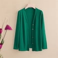 thumbnail image 1 of Baberdicy Women's Solid Color V-Neck Knit Cardigan, Lightweight Long Sleeve Open Front Fall Sweater , Solid Knit Cardigan, Fall Open-Front Sweater, Casual Layer Green Xl, 1 of 4
