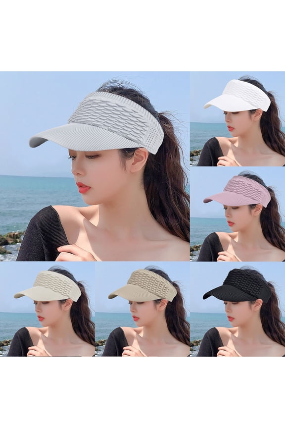 Women's Sun Hat, Spring Summer Outdoor Sports Baseball Cap, Brimmed Sunshade Uv Protection Visor for Student, Unstructured Breezy Sun Hat,Beige Fits All – Gift Ready