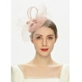 thumbnail image 1 of Baberdicy Women's Tea Party Fascinator - Kentucky Derby Style - Elegant Pillbox Design - Headband Attachment - Tea Party Fascinator Kentuckys Derbys Hat Fascinator Pink,One Size, 1 of 8