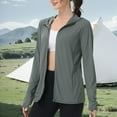 thumbnail image 1 of Baberdicy Women's Upf 50+ Sun Protection Cardigan, Summer Lightweight Ice Knit Long Sleeve Cover up , Uv-Protection Jacket, Hooded Sun Shirt, Summer Hiking Layer Green Xl, 1 of 5