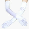 thumbnail image 1 of Baberdicy Women's Vintage Long Party Polyester Gloves, White, 1 of 2