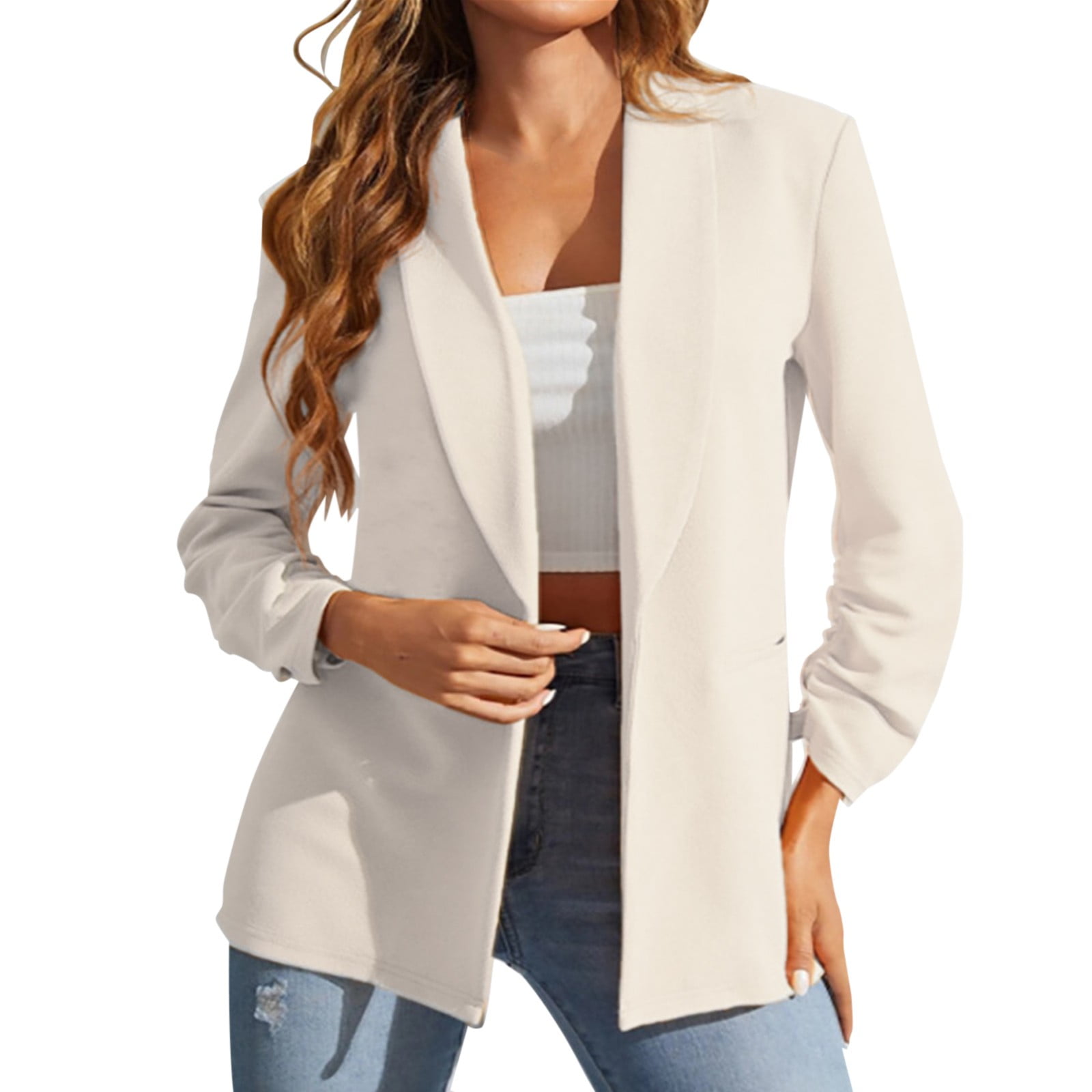 white christmas dresses Cream Tweed Jacket Creme/ Tan / M main image 0