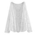 thumbnail image 1 of Baberdicy Womens Cardigans Lightweight Limited Time Deal, Women's Spring/Summer Cotton Embroidered Lace Cardigan Short Bat Sleeve Loose Shawl 7 Inch Sleeve Air Conditioning Hoodie for Women, 1 of 4