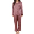 thumbnail image 1 of Baberdicy Womens Pajama Sets Women Ladies' Casual Spring Pure Color Long-Sleeved Comfortable Home Pyjamas Set Pajama Sets for Women 2 Piece L, 1 of 9