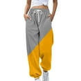 thumbnail image 1 of Baberdicy Womens Sweatpants Fashion Women's Loose Colorful Casual Pants Side Pocket Autumn Drawstring Sweatpants Cute Girl Pants Simple Student Wear Sweatpants H-Grey, 1 of 4
