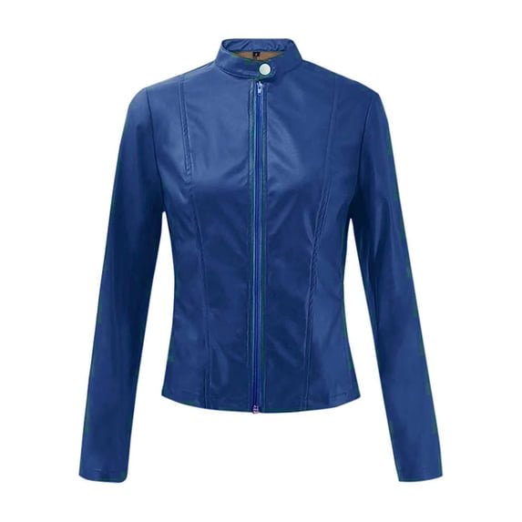 Baberdicy Womens Winter Coats Women Fashion Women Long Sleeve Open Front Short Cardigan Suit Jacket Coat Top Womens Winter Coats Blue 4Xl