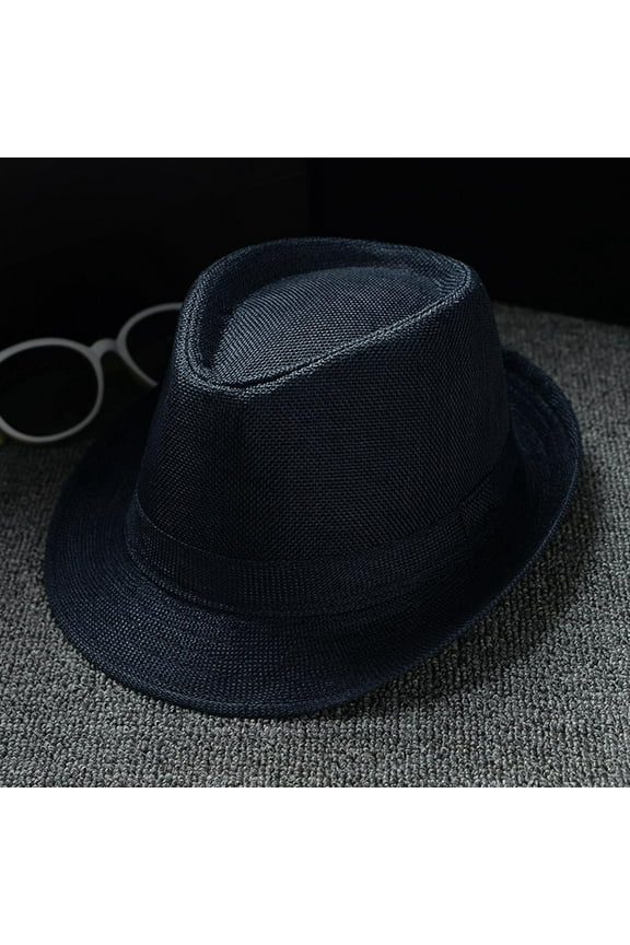 Wool Felt Fedora for Men And Women, Vintage Sun Hat for Travel, Wide Brim Summer Hat, Ideal for Men And Women Summer Travel, Outdoor Events, Stylish Sun Protection Black