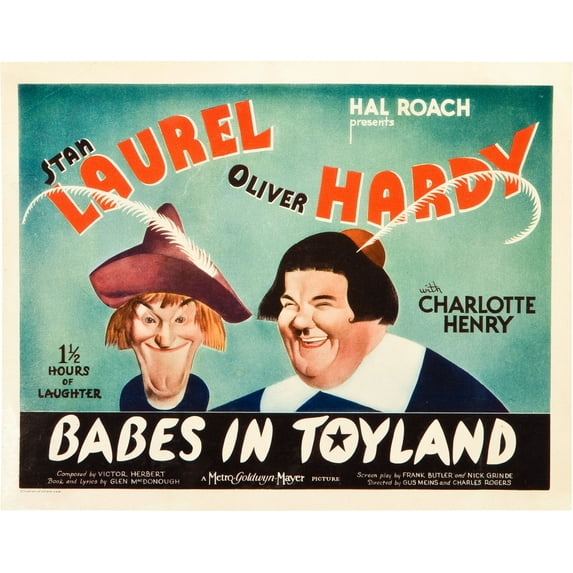 Babes In Toyland From Left Stan Laurel Oliver Hardy 1934 Movie Poster Masterprint (14 x 11)