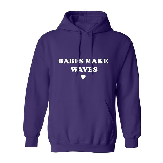 Babes Make Waves Adult Hooded Sweatshirt